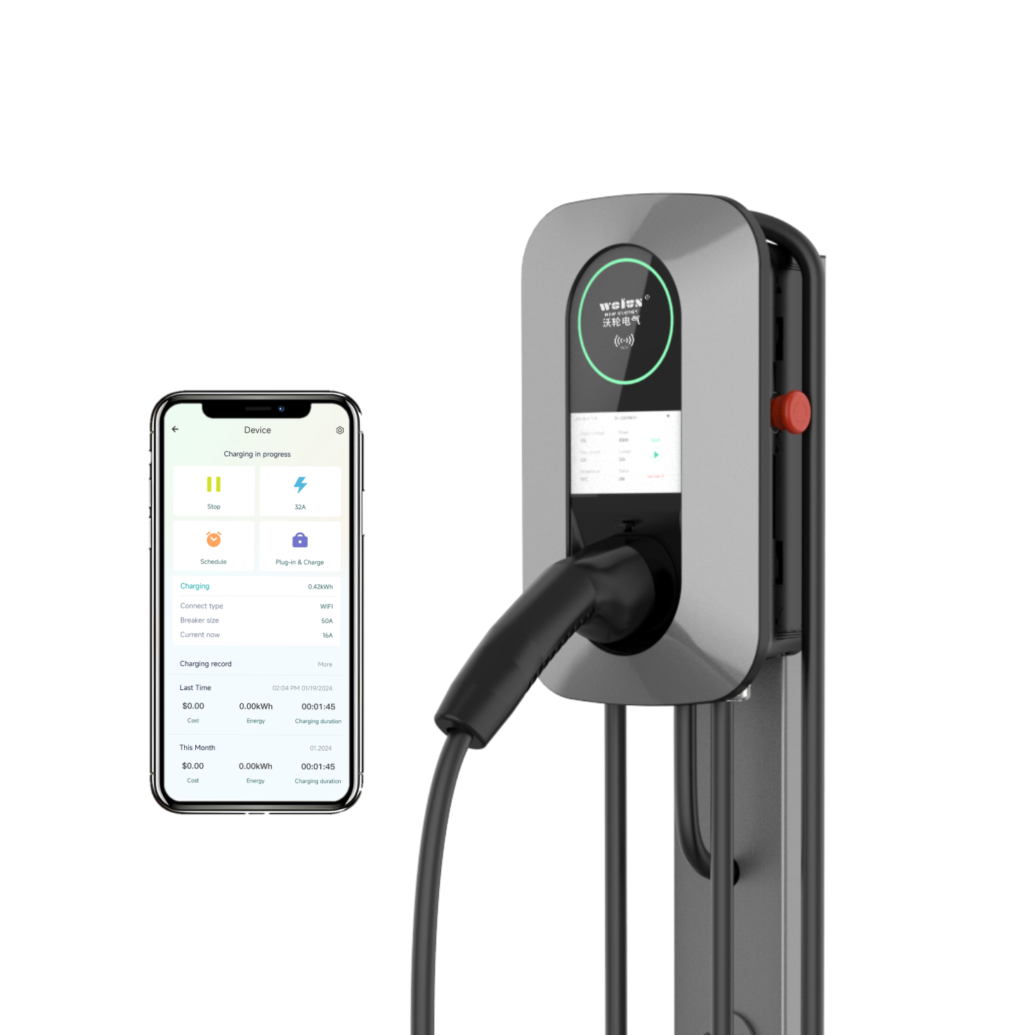 Ev Charger Wallbox - Stacja ładowania AC 22kW do domu,
