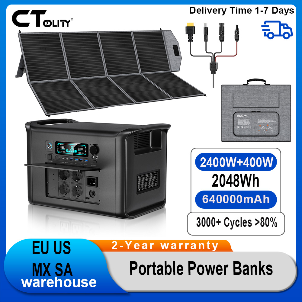 Rv Solar Kit 400W - CTOLITY AP2000 2400W 1600W 500W Przenośna