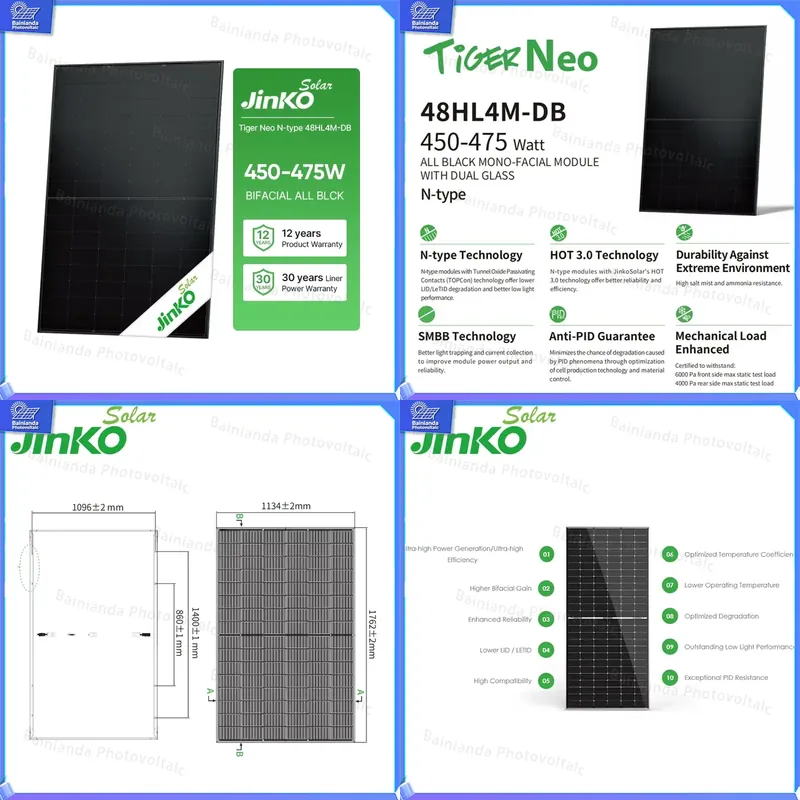 Jinko Solar Panel N-Type - Panel słoneczny Jinko 30-Year N-Type Monocrystalline