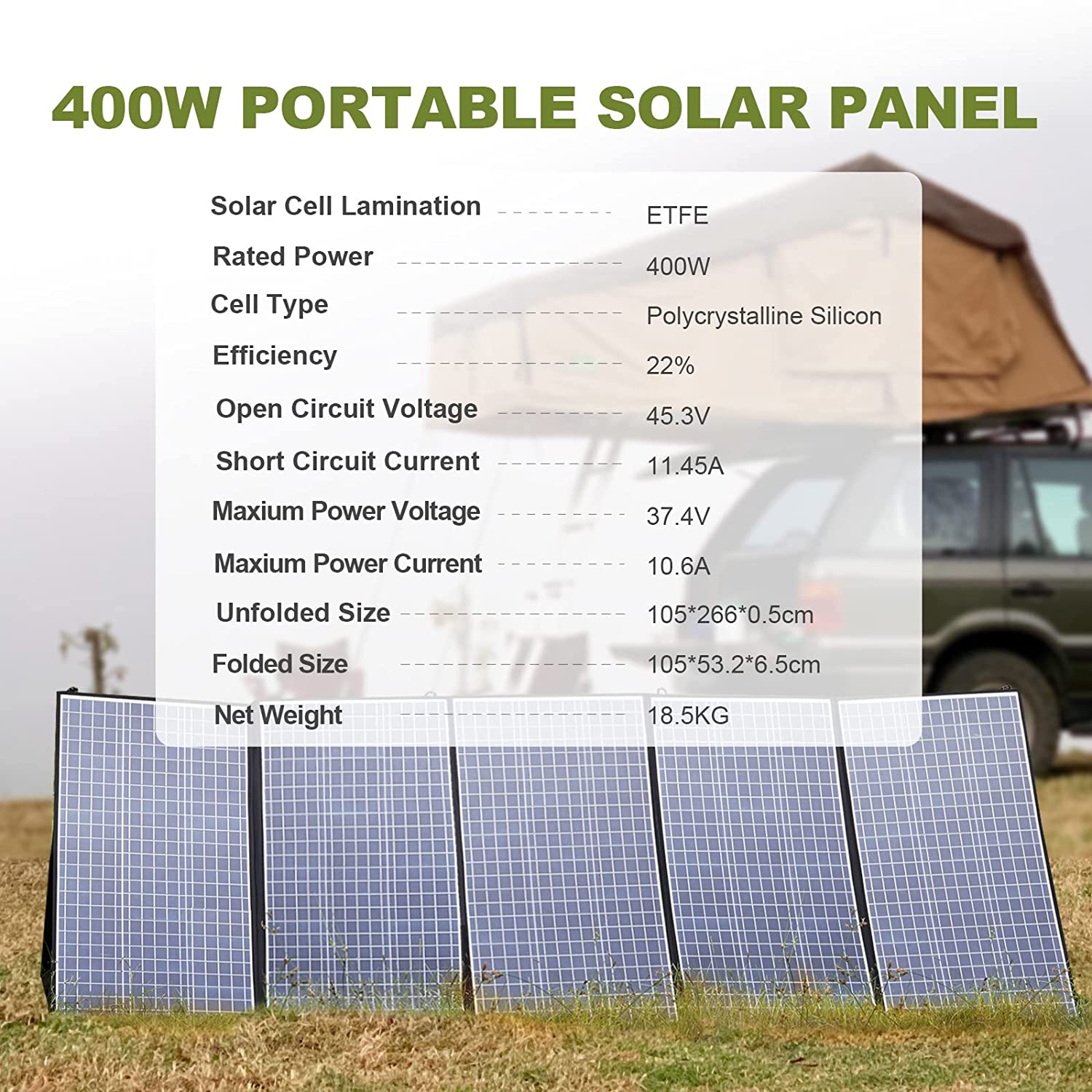ALLPOWERS Składany panel słone – Rv Solar Kit 400W recenzja i cena